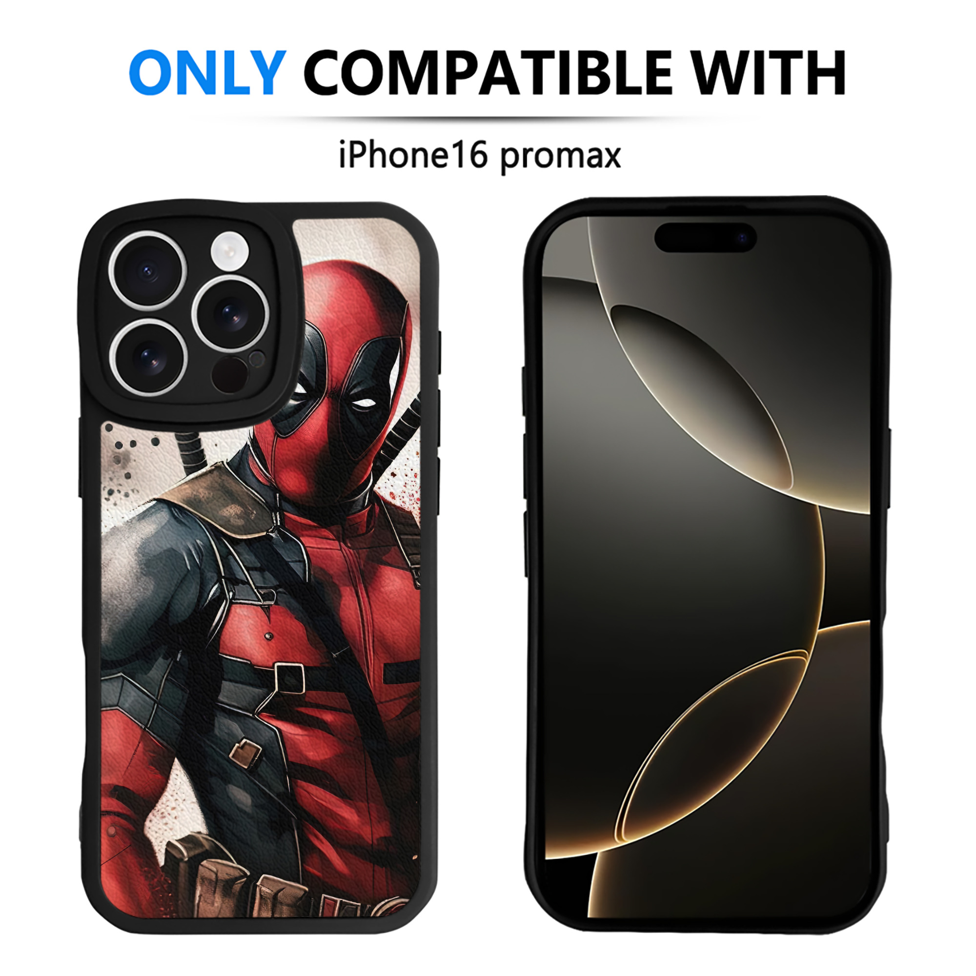 （画像用） Deadpool デッドプール 【iPhone 16シリーズ対応】シリコンスマホケース（レザー調） 材質：シリコン